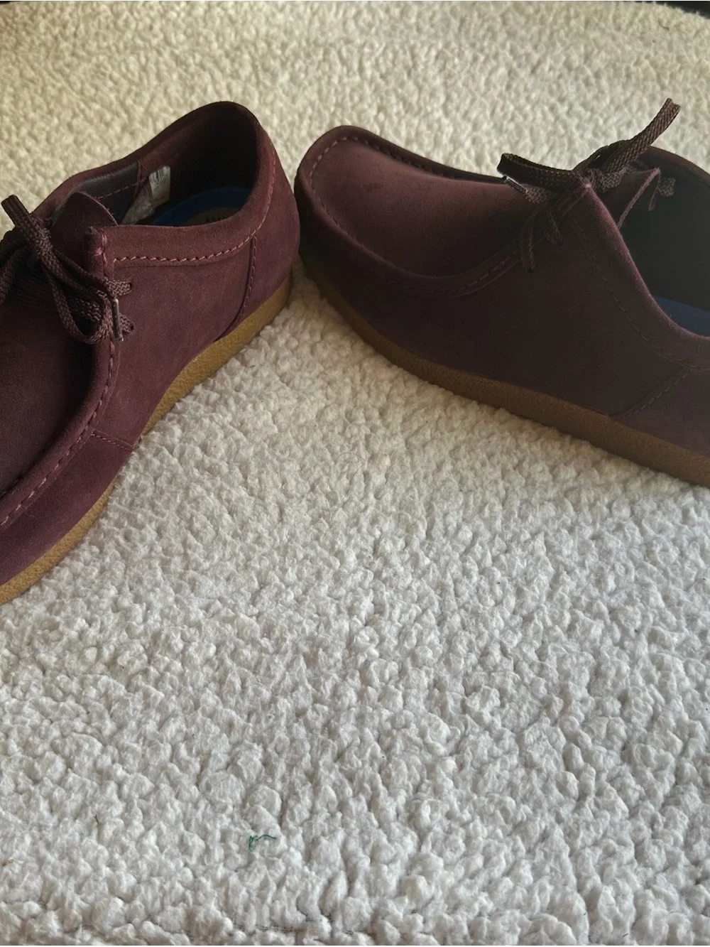 Clarks Originals Men's Wallabee Burgundy Suede Moccasins Loafers Size 12M